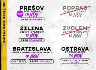 Dôležité zmeny v programe vystúpení GODZONE tour 2021